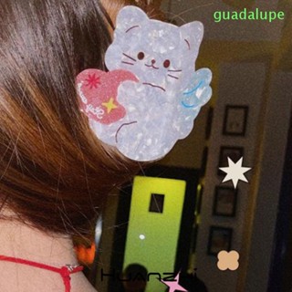 Guadalupe กิ๊บติดผม กรงเล็บแมว สีขาว กรดอะซิติกสัตว์ การ์ตูนหวาน ฮาราจูกุ ปู ผู้หญิง