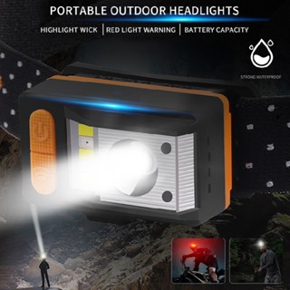 Type-C USB Rechargeable XPE LED Headlamp Outdoor Motion Sensor Head Light