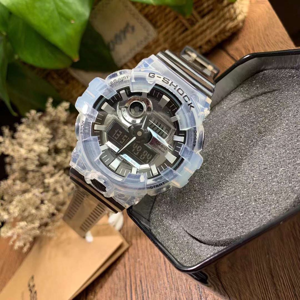 Gshock Ga-700sk-1adr Jelly Series นาฬิกาสปอร์ตโปร่งใสแฟชั่นสายนาฬิกาเรซิ่น P256