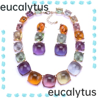 Eucalytus1 สร้อยคอโชคเกอร์ โชคเกอร์ ชุบเรซิน โลหะ 2023