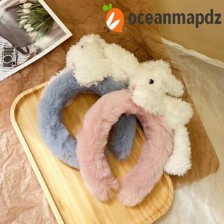 Oceanmapdz ที่คาดผม ผ้ากํามะหยี่ขนนิ่ม ลายการ์ตูนกระต่ายน่ารัก สร้างสรรค์ เครื่องประดับผม สําหรับผู้หญิง