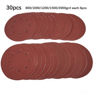 ⚡NEW 8⚡Sandpaper Sanding Discs Set 30 Piece 800-2000Grit 8holes Kit Orbital Hook Loop