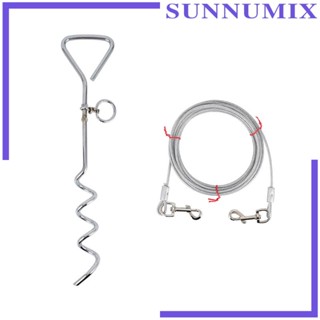 [Sunnimix] สายจูงสุนัข แบบเกลียว พกพาง่าย สําหรับตั้งแคมป์กลางแจ้ง