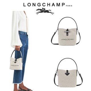 longcham  handbag ROSEAU canvas cowhide shoulder bag bucket bag 10159HSG