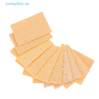 Tuilieyfish ฟองน้ําทําความสะอาดหัวแร้ง 35*50 มม. 10 ชิ้น