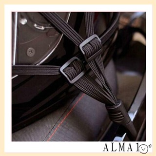 Alma สายรัดกระเป๋าเดินทาง 60/90 ซม. รถจักรยานยนต์ หมวกกันน็อค เกียร์คงที่ ทนทาน แคมป์ปิ้ง หัวเข็มขัดป้องกัน สายรัดลง