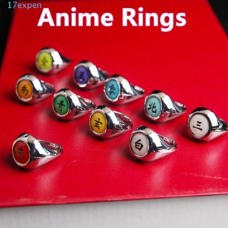 Expen แหวน ลายการ์ตูนอนิเมะ Akatsuki Zhu-Rings เครื่องประดับ สําหรับผู้หญิง และผู้ชาย