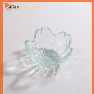 Widebeaucloud จานแก้ว ขนาดเล็ก สไตล์นอร์ดิก สีทอง สําหรับใส่ซอส ไอศกรีม ผลไม้ ซาลา