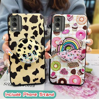 Soft Case Cute Phone Case For Nokia C32 drift sand Fashion Design Dirt-resistant Durable Back Cover Cartoon Anti-knock glisten