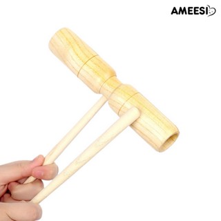 Ameesi เครื่องดนตรีเคาะไม้ แบบมือถือ มีเสียง ของเล่นสําหรับเด็ก