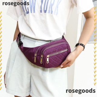 Rosegoods1 Fanny กระเป๋าคาดเอว กระเป๋าถือแฟชั่น กันน้ํา ลายตารางหมากรุก