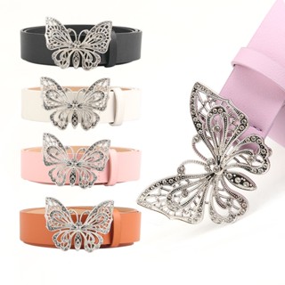 2023 fashion butterfly rhinestone decorative belt women cross-border European and American style all-match dress wholesale jeans belt