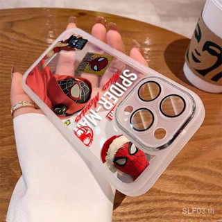 เคสป้องกันโทรศัพท์มือถือ แบบนิ่ม ลายการ์ตูนสไปเดอร์แมน กันกระแทก สําหรับ iPhone 14promax 13pro 12 11 xs xr xsmax 7 8plus