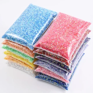 พลอยเทียมคริสตัล SS20 5 มม. หลากสี แวววาว สำหรับตกแต่งเล็บ งานฝีมือ DIY 3000 ชิ้น/ถุง