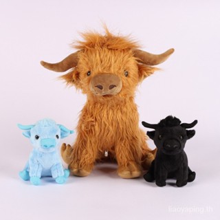 พร้อมส่ง ใหม่ ตุ๊กตาวัว Highland Cow Family Three Calf [ส่งภายใน 24 ชม.] 1TAJ