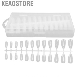 Keaostore 240pcs Nail Tip DIY Art Transparent Tips Extension Artificial