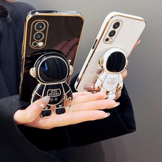 เคสโทรศัพท์มือถือซิลิโคน กันกระแทก ลายนักบินอวกาศ พร้อมขาตั้ง สําหรับ OnePlus Nord 2 5G DN2101 DN2103