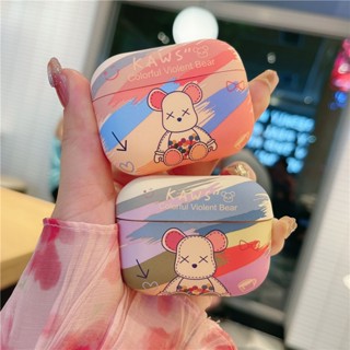  เคสหูฟังซิลิโคนนิ่ม ลายหมี Kaws สีสันสดใส สําหรับ Airpods pro2 AirPod 1 2 Airpods3