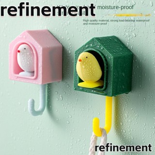 Refinement ตะขอแขวนประตู รูปนกน่ารัก ไร้รอยต่อ ขนาดเล็ก สร้างสรรค์ สําหรับตกแต่งผนังห้องนอน