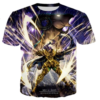 เสื้อยืด พิมพ์ลาย Saint Seiya สไตล์ฮาราจูกุ สตรีท