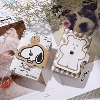 Expen กระเป๋าใส่บัตร หนัง PU ลายการ์ตูน Snoopy หมี รถบัส บัตรเครดิต สําหรับผู้หญิง