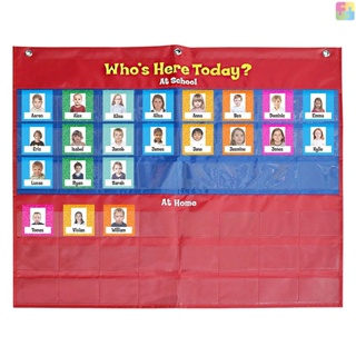 [ลดกระหน่ํา] แผนภูมิพ็อกเก็ตห้องเรียน พร้อมการ์ด 72 สี อุปกรณ์เสริมการจัดการห้องเรียน การเรียนการสอนก่อนวัยเรียน