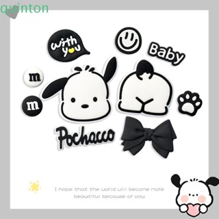 Quinton แผ่นพวงกุญแจ รูป Pochacco DIY สําหรับตกแต่งเครื่องประดับ กิ๊บติดผม เคสโทรศัพท์ 5 ชิ้น