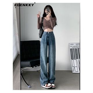 EOENKKY กางเกงขายาว กางเกงยีสน์ผู้หญิง ทรงหลวม ๆ ตรง Retro Hip Hop Pants 2023 NEW Style  Beautiful สวย สบาย พิเศษ A97L325 36Z230909