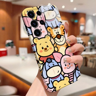 เคสโทรศัพท์มือถือแบบแข็ง กันกระแทก กันรอยกล้อง ลายการ์ตูนหมีน่ารัก สําหรับ Samsung S21 S22 Plus S22 Ultra S23 Plus S23 Ultra S20 FE Note 10 Plus