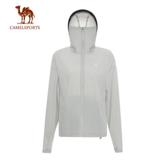 CAMEL SPORTSเสื้อฮู้ด ผ้าถัก ป้องกันแสงแดด UPF50+ แบบมืออาชีพ สําหรับผู้หญิง