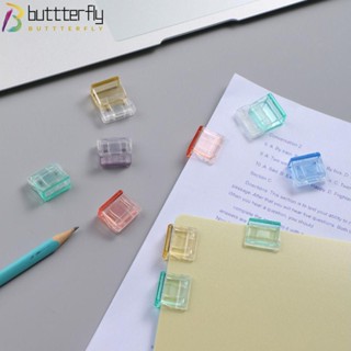 Buttterfly คลิปหนีบกระดาษ แบบพลาสติกใส อเนกประสงค์ สําหรับนักเรียน 20 ชิ้น