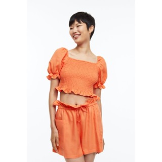 H&amp;M  Woman Smocked cropped top 1139083_1