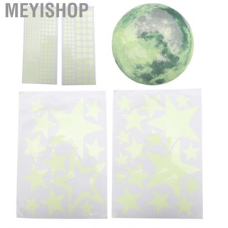 Meyishop Luminous Moon Star Wall  Glow in The Dark Decal Atmospheric Easy Cleaning for Spas Beauty Salons