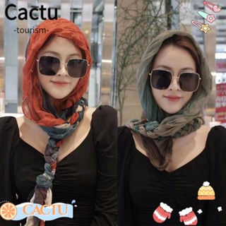 Cactu ผ้าโพกหัว ผ้าฝ้าย ผ้าลินิน กันแดด สําหรับชาวมุสลิม
