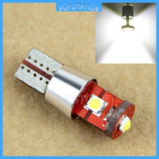 Pop หลอดไฟ LED 15W T10 W5W สีขาว ไม่มีข้อผิดพลาด สําหรับติดภายในรถยนต์