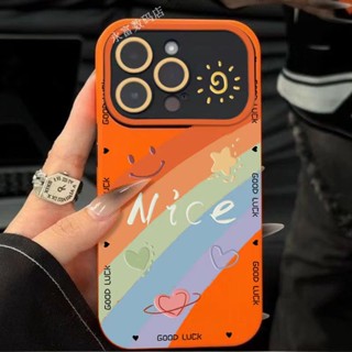 เคสโทรศัพท์มือถือนิ่ม ลายหน้ายิ้ม สีรุ้ง สําหรับ Apple Iphone 14promax 13pro 12 11 7p L2IW