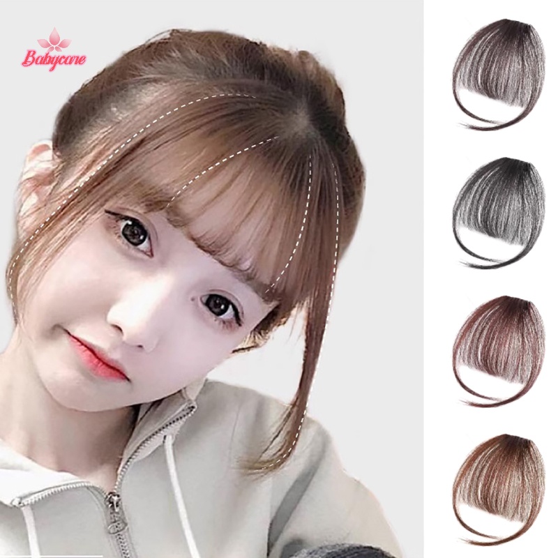 Byce> หน้าม้าสังเคราะห์ปลอม ซ่อนได้ คลิปขอบด้านหน้า ในชิ้นผม แอร์หน้าม้า ไฟเบอร์ ดี อุปกรณ์จัดแต่งทรงผม ใหม่