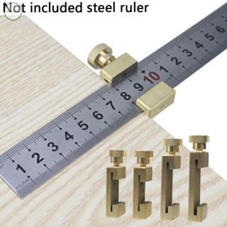 GORGEOUS~Portable Steel Ruler Brass Positioning Block for Accurate Measurements