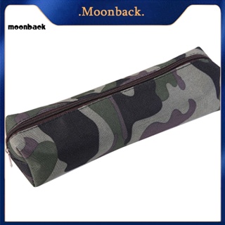 &lt;moonback&gt; กระเป๋าเครื่องเขียน ปากกา ดินสอ ไม้บรรทัด ผ้าแคนวาส ลายพราง มีซิป ความจุขนาดใหญ่