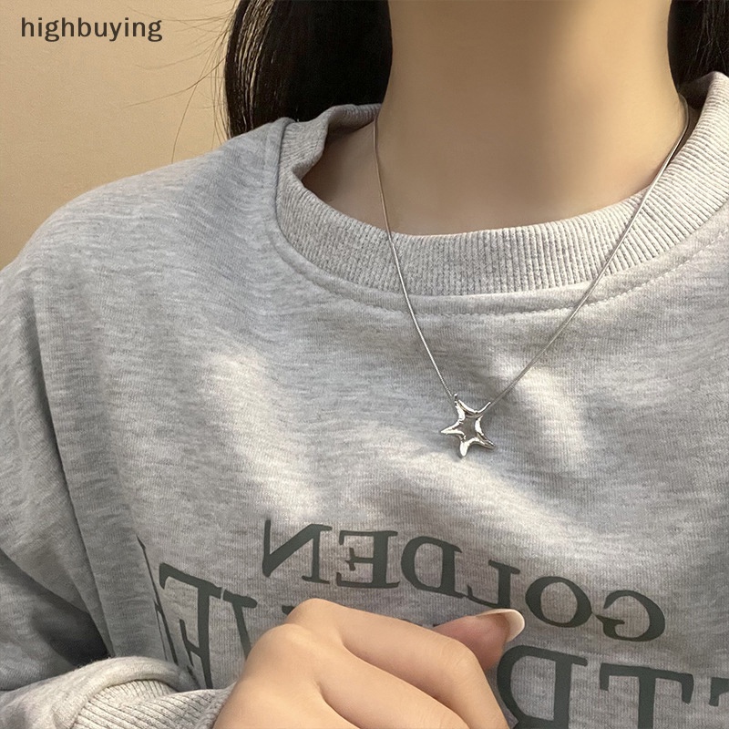 [highbuying] Y2k สร้อยคอ จี้ดาวกลวง น่ารัก แฟชั่นเกาหลี พังก์ เสื้อผ้า ดาวห้าแฉก สร้อยคอโซ่ ของขวัญ ปาร์ตี้ สําหรับผู้หญิง พร้อมส่ง