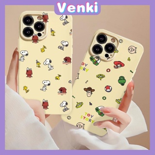 Venki - เข้ากันได้สำหรับ เคสไอโฟน เคสไอโฟน11 เคส iphone 11 เคสฟิล์ม TPU เคสเยลลี่สีเหลืองเคลือบเงากล้องเยลลี่เคสป้องกันน่ารักการ์ตูนลูกสุนัขรถเข้ากันได้กับ iPhone 14 13 Pro Max iPhone 12 11 Pro Max XR XS 7 8