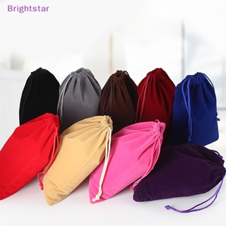 Brightstar ใหม่ กระเป๋าหูรูด ผ้ากํามะหยี่ ขนาดใหญ่ จุของได้เยอะ พกพาง่าย หลากสีสัน 2023