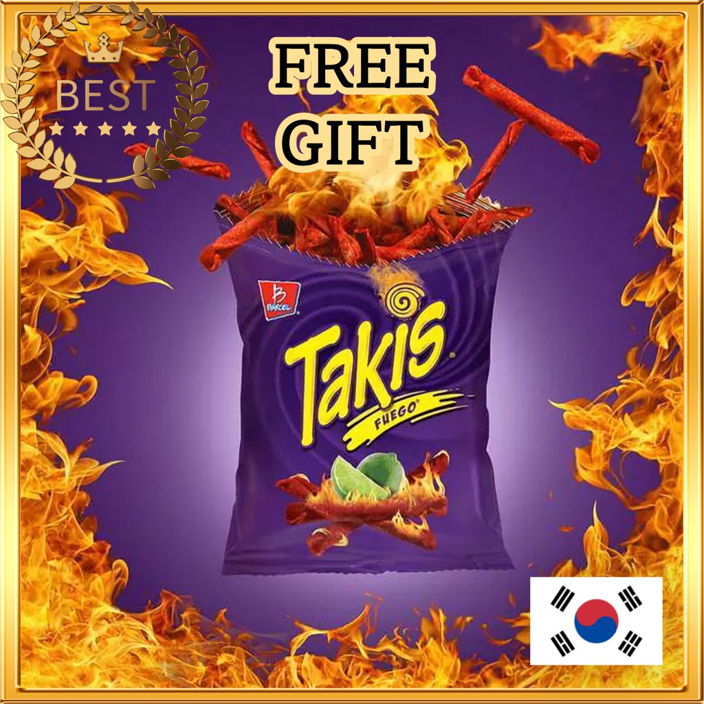 [Barcel] Takis Fuego Hot Chili Pepper Lime Tortilla Chips 28g
