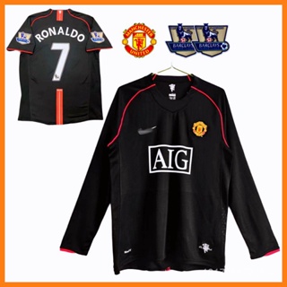 08/07 Manchester United เสื้อเชิ้ตแขนยาว สไตล์เรโทร 2007/2008 No. 7 Ronaldo YPFR