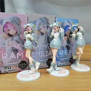 Re:life In A Different World From Zero Emilia Rem Ram Puck Starting โมเดลฟิกเกอร์ PVC ของเล่นสําหรับเด็ก