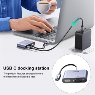 รุ่น 50505 อะแดปเตอร์ 2 in 1 USB C USB3.1 TYPE C to HDMI 4K &amp; VGA Adapter Converter