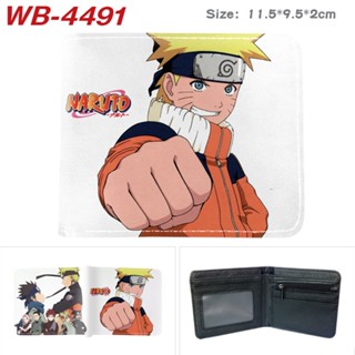 Uzumaki กระเป๋าสตางค์ใบสั้น หนัง PU ลายการ์ตูนนารูโตะ Hatake Kakashi ใส่เหรียญได้ สําหรับเด็ก