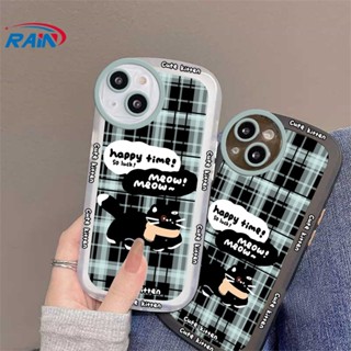 เคสโทรศัพท์มือถือ ซิลิโคนนุ่ม ลายแมวน่ารัก RAIN สําหรับ Samsung A13 A02S A03 A03S A23 A30S A11 A12 A51 A30 A50 A52 A20S A10S M11 M12