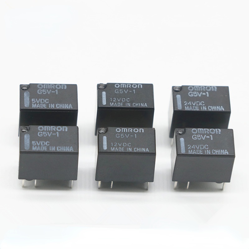 รีเลย์สัญญาณอิเล็กทรอนิกส์ G5V-1 5VDC 12VDC 24VDC 6Pin SPDT G5V-1-12VDC 5V 12V 24V ขนาดเล็ก 5 ชิ้น