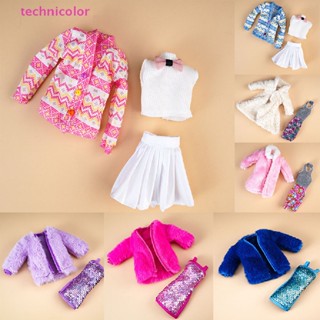 [technicolor] เสื้อโค้ทกันหนาว สไตล์ชนเผ่า สําหรับตุ๊กตา 11.5 นิ้ว 30 ซม. 1 ชุด